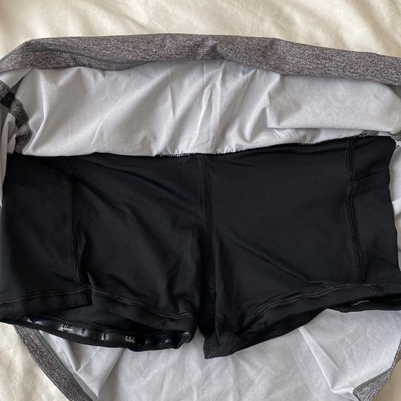 Lululemon Pace Rival Skirt (Regular) No Panels-Heather Lux Multi Black/Black - Picture 3 of 5
